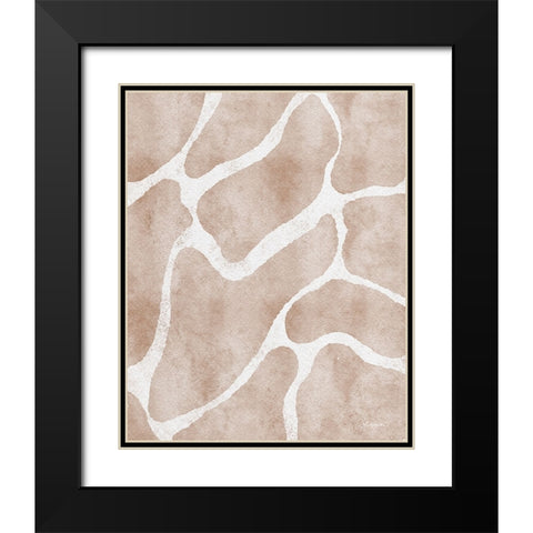 Earthy Boho Abstract 2 Black Modern Wood Framed Art Print with Double Matting by Bawden, Angela