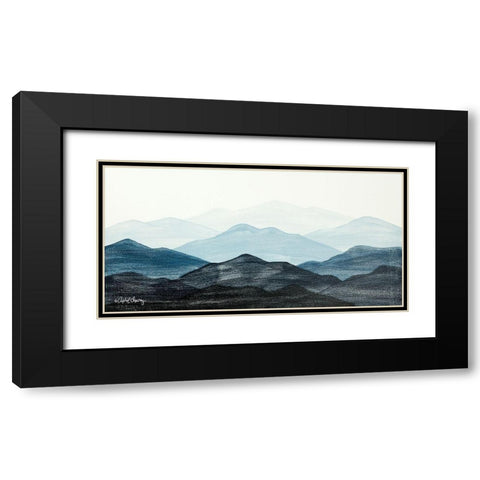 Blue Ridge Mountain Range I Black Modern Wood Framed Art Print with Double Matting by Chavez, April