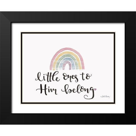 Little ones to Him Belong    Black Modern Wood Framed Art Print with Double Matting by Chavez, April