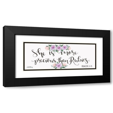 Proverb 3:15     Black Modern Wood Framed Art Print with Double Matting by Chavez, April