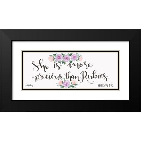 Proverb 3:15     Black Modern Wood Framed Art Print with Double Matting by Chavez, April