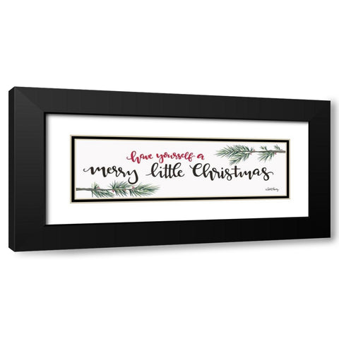 Have Yourself a Merry Little Christmas Black Modern Wood Framed Art Print with Double Matting by Chavez, April