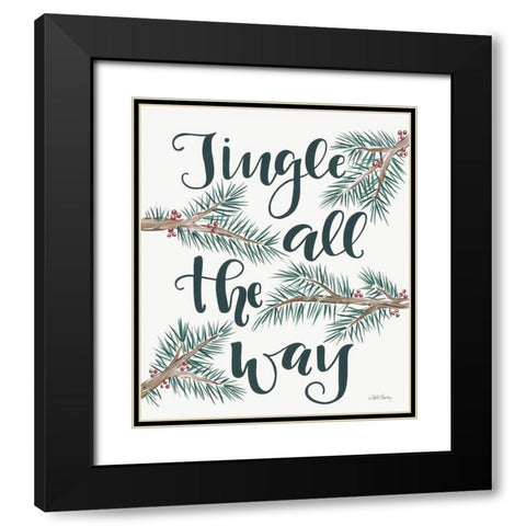 Jingle All the Way     Black Modern Wood Framed Art Print with Double Matting by Chavez, April