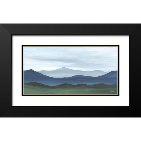 Storm Over the Mountains Black Modern Wood Framed Art Print with Double Matting by Chavez, April