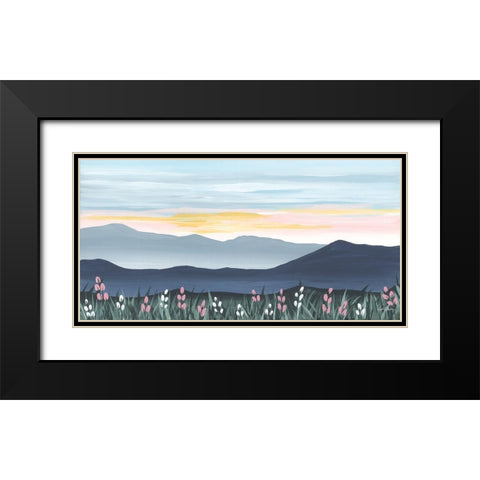Sunset Over the Blue Ridge Black Modern Wood Framed Art Print with Double Matting by Chavez, April