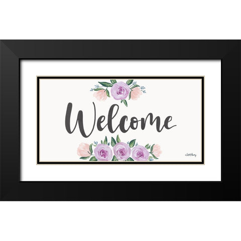 Welcome    Black Modern Wood Framed Art Print with Double Matting by Chavez, April