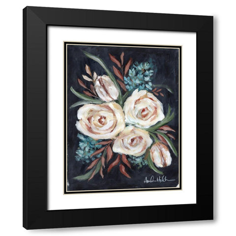 A Whisper of Blue Black Modern Wood Framed Art Print with Double Matting by Hilburn, Amanda