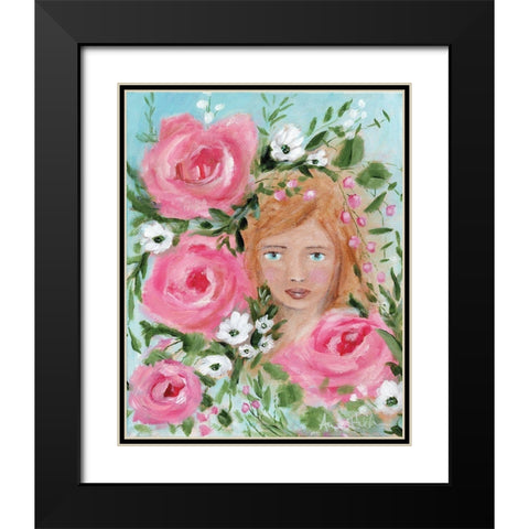 Rosie Anne Black Modern Wood Framed Art Print with Double Matting by Hilburn, Amanda