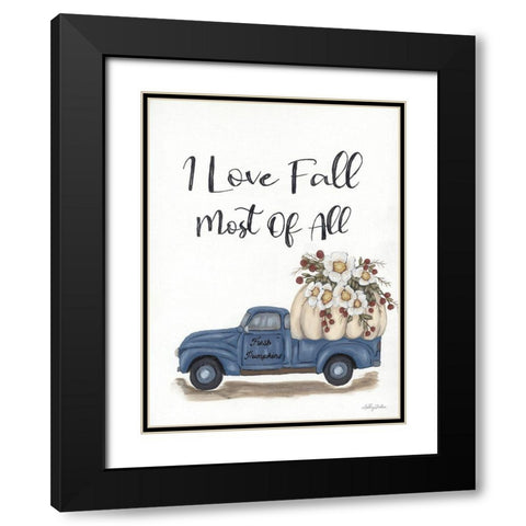 I Love Fall Most of All Black Modern Wood Framed Art Print with Double Matting by Justice, Ashley