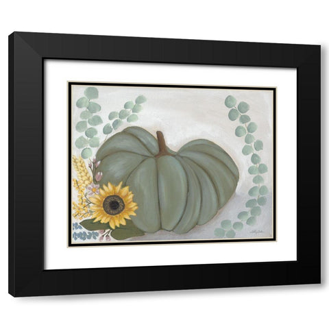 Green Pumpkin Black Modern Wood Framed Art Print with Double Matting by Justice, Ashley