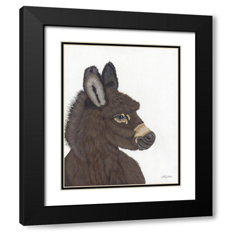 Archie Black Modern Wood Framed Art Print with Double Matting by Justice, Ashley