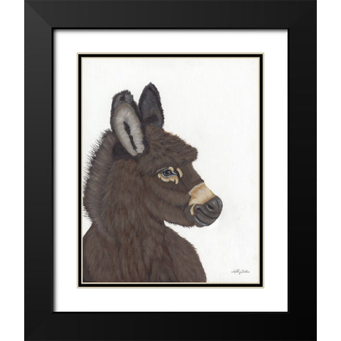 Archie Black Modern Wood Framed Art Print with Double Matting by Justice, Ashley