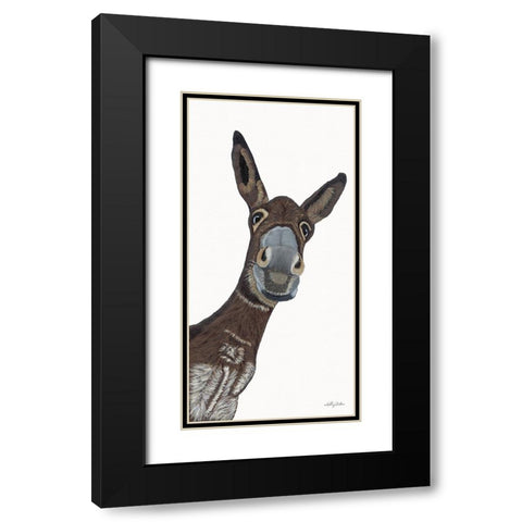 Hey There Donkey Black Modern Wood Framed Art Print with Double Matting by Justice, Ashley