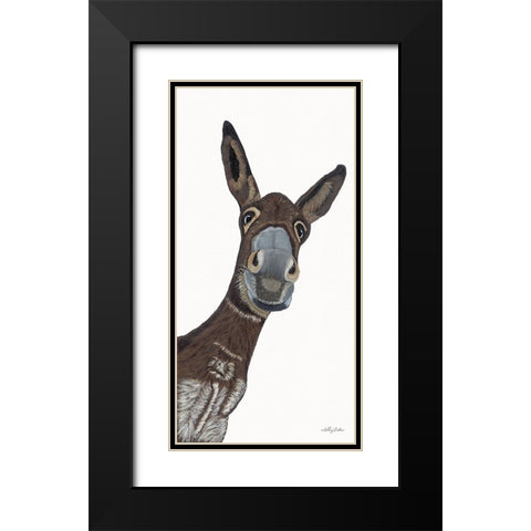 Hey There Donkey Black Modern Wood Framed Art Print with Double Matting by Justice, Ashley