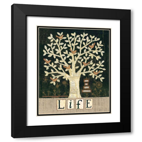 Tree of Life Black Modern Wood Framed Art Print with Double Matting by LaPoint, Annie