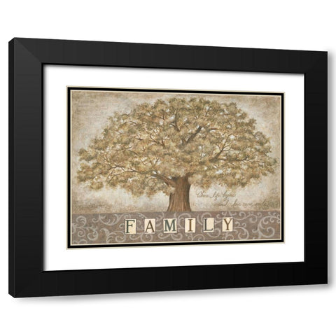 Our Family Tree Black Modern Wood Framed Art Print with Double Matting by LaPoint, Annie
