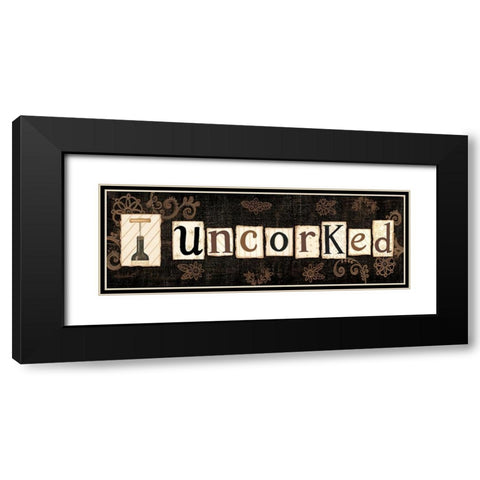 Uncorked Black Modern Wood Framed Art Print with Double Matting by LaPoint, Annie