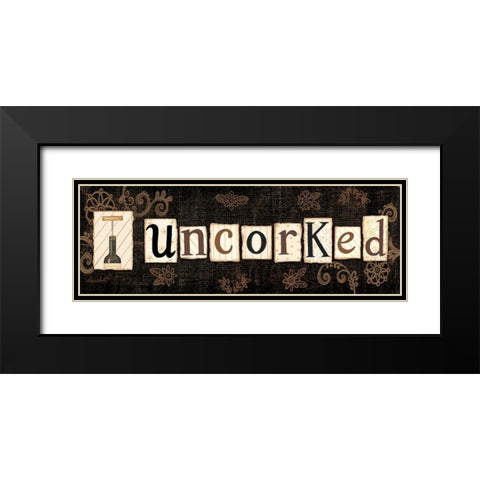 Uncorked Black Modern Wood Framed Art Print with Double Matting by LaPoint, Annie