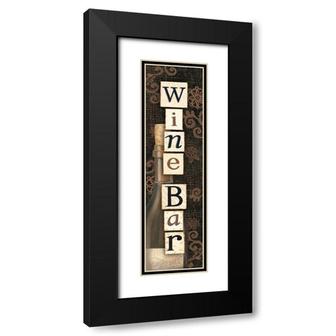 Wine Bar Black Modern Wood Framed Art Print with Double Matting by LaPoint, Annie