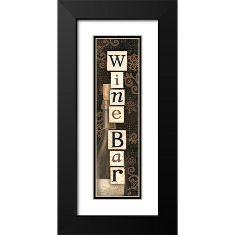 Wine Bar Black Modern Wood Framed Art Print with Double Matting by LaPoint, Annie
