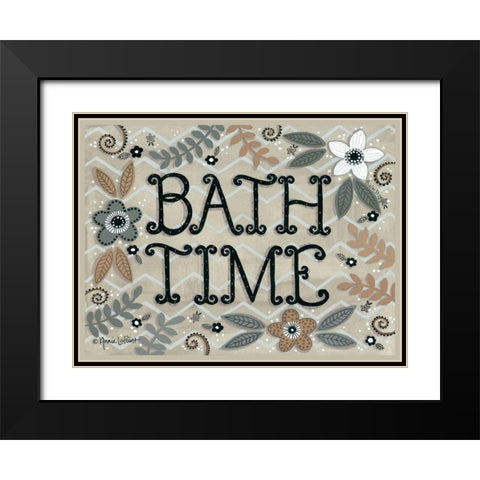 Bath Time Black Modern Wood Framed Art Print with Double Matting by LaPoint, Annie