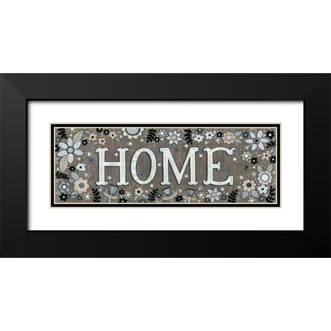 Home Floral Black Modern Wood Framed Art Print with Double Matting by LaPoint, Annie