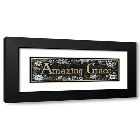 Amazing Grace Floral Black Modern Wood Framed Art Print with Double Matting by LaPoint, Annie