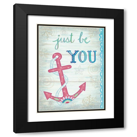 Just Be You Black Modern Wood Framed Art Print with Double Matting by LaPoint, Annie
