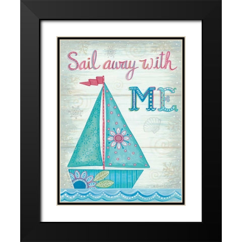 Sail Away with Me Black Modern Wood Framed Art Print with Double Matting by LaPoint, Annie