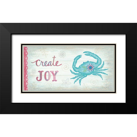 Create Joy Black Modern Wood Framed Art Print with Double Matting by LaPoint, Annie