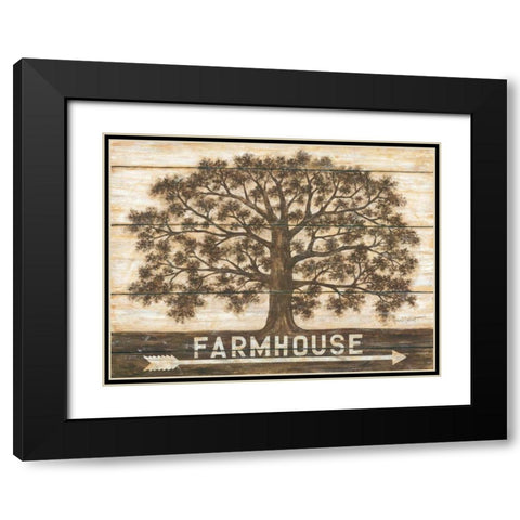 Farmhouse Oak Black Modern Wood Framed Art Print with Double Matting by LaPoint, Annie