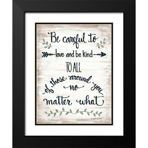 Be Careful Black Modern Wood Framed Art Print with Double Matting by LaPoint, Annie