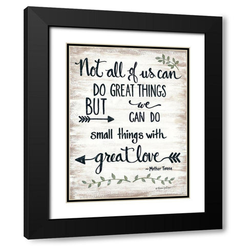Great Love Black Modern Wood Framed Art Print with Double Matting by LaPoint, Annie