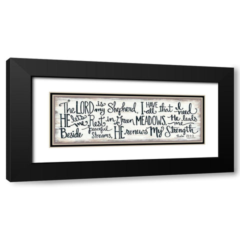 The Lord is My Shepherd Black Modern Wood Framed Art Print with Double Matting by LaPoint, Annie