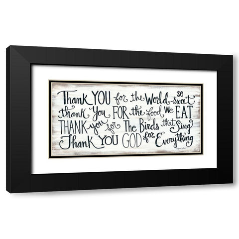 Thank You Lord Black Modern Wood Framed Art Print with Double Matting by LaPoint, Annie