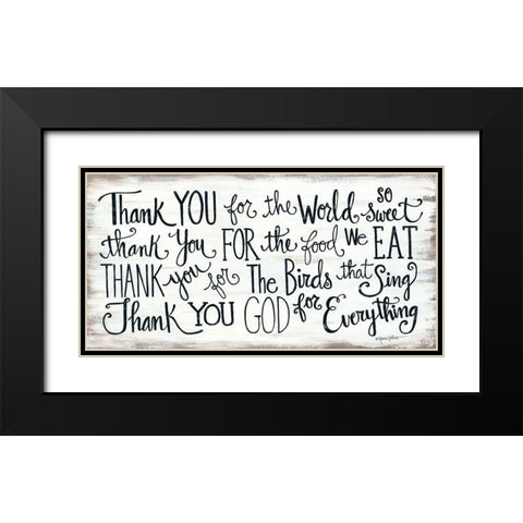 Thank You Lord Black Modern Wood Framed Art Print with Double Matting by LaPoint, Annie
