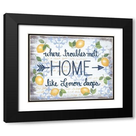 Lemon Home    Black Modern Wood Framed Art Print with Double Matting by LaPoint, Annie