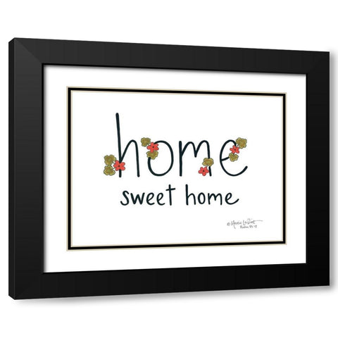Home Sweet Home Black Modern Wood Framed Art Print with Double Matting by LaPoint, Annie