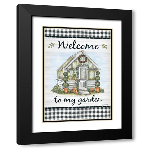 Welcome to My Garden Black Modern Wood Framed Art Print with Double Matting by LaPoint, Annie