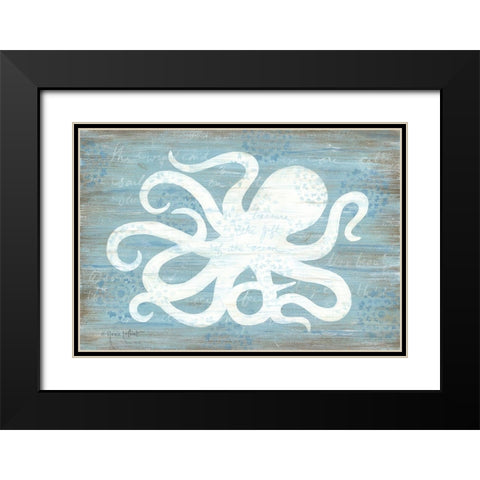 Ocean Octopus   Black Modern Wood Framed Art Print with Double Matting by LaPoint, Annie