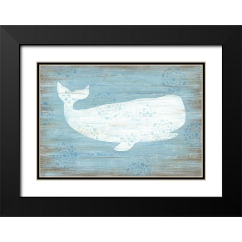 Ocean Whale   Black Modern Wood Framed Art Print with Double Matting by LaPoint, Annie