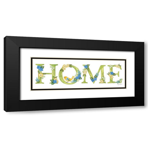 Hydrangeas in Bloom HOME Black Modern Wood Framed Art Print with Double Matting by LaPoint, Annie