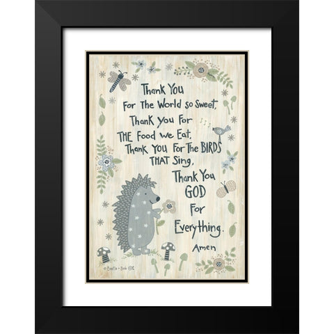 Thank You God    Black Modern Wood Framed Art Print with Double Matting by LaPoint, Annie