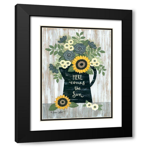 Here Comes the Sun Black Modern Wood Framed Art Print with Double Matting by LaPoint, Annie