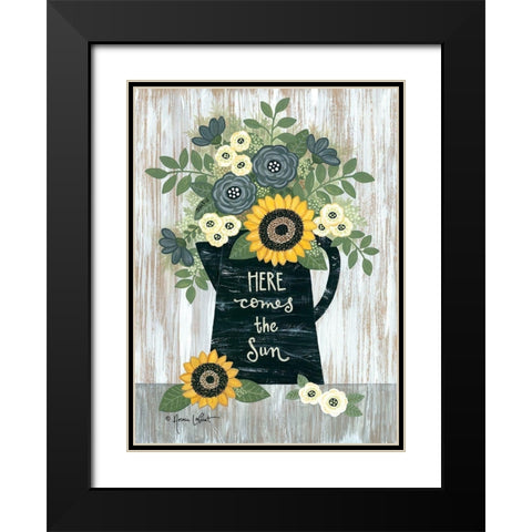 Here Comes the Sun Black Modern Wood Framed Art Print with Double Matting by LaPoint, Annie