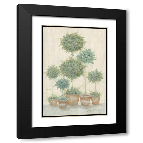 Tall Topiaries   Black Modern Wood Framed Art Print with Double Matting by LaPoint, Annie
