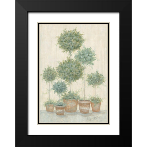 Tall Topiaries   Black Modern Wood Framed Art Print with Double Matting by LaPoint, Annie