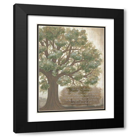 Your Day is in Gods Hands Black Modern Wood Framed Art Print with Double Matting by LaPoint, Annie