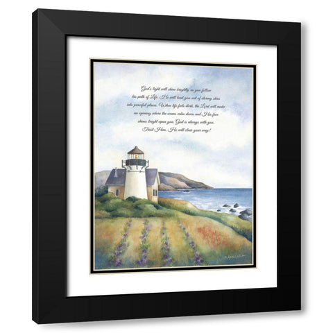 Gods Light Black Modern Wood Framed Art Print with Double Matting by LaPoint, Annie