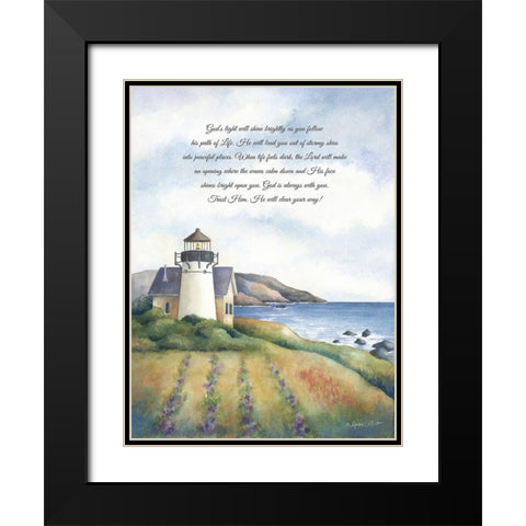 Gods Light Black Modern Wood Framed Art Print with Double Matting by LaPoint, Annie